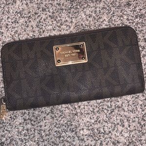 Michael Kors brown MK wallet